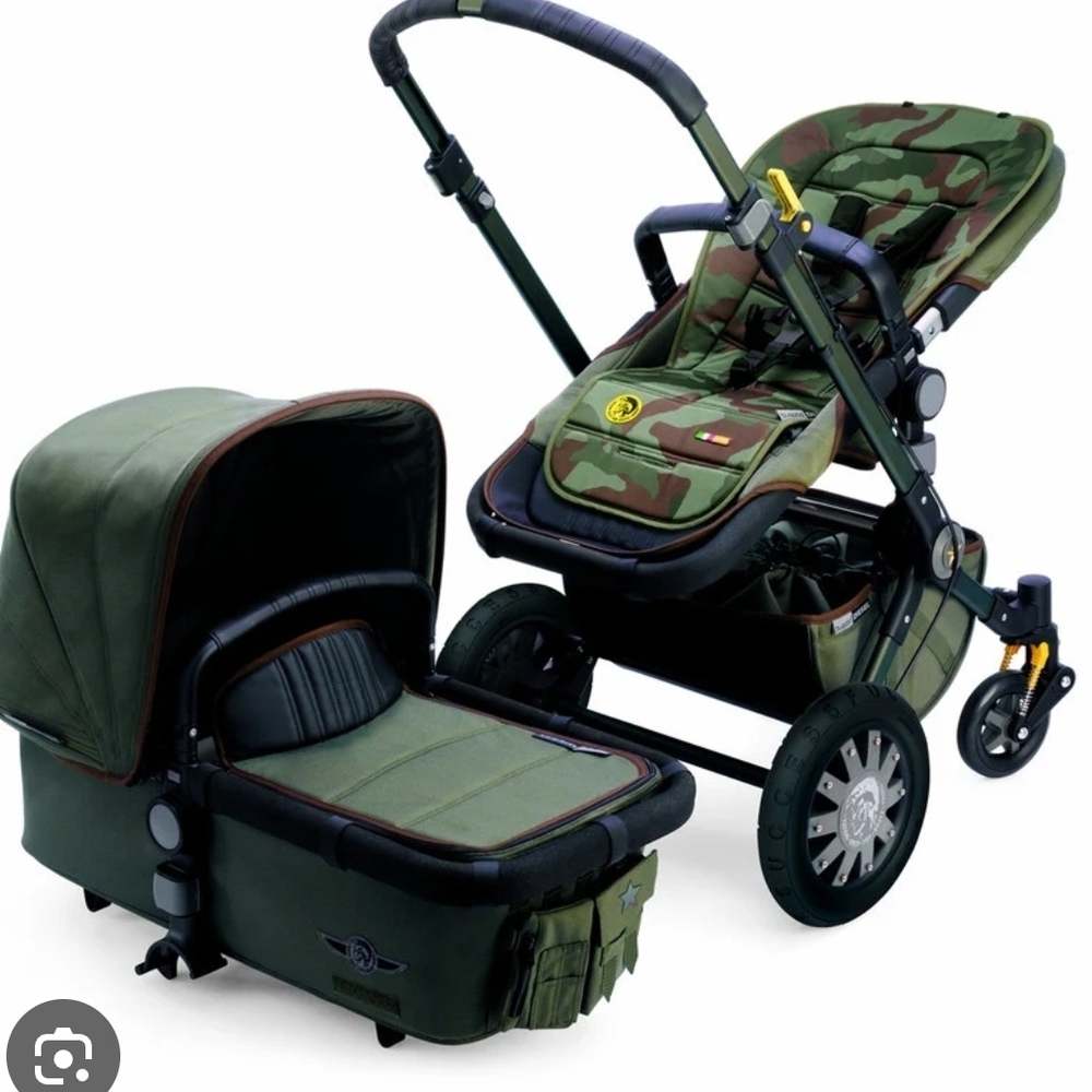 Bugaboo Cameleon3 by Diesel Military Stroller with basinet, rain cover and mosqu